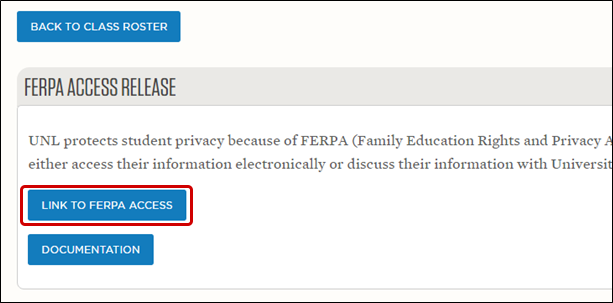 View Student FERPA Release Message