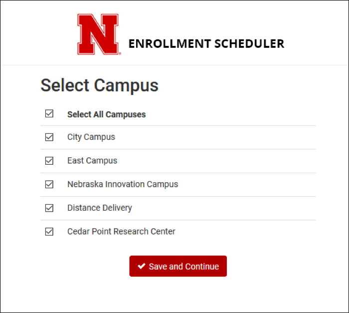 Select Campus Locations