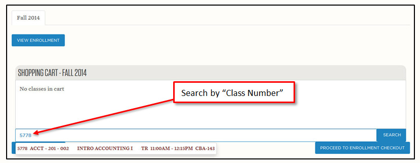 Search by class number