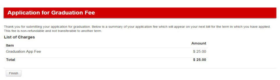 Graduation Application Step 7