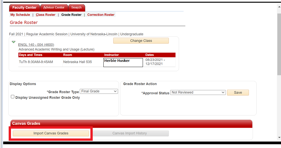 Import Canvas Grades