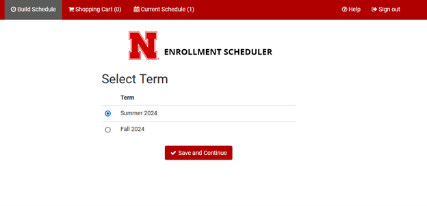 Enrollment scheduler view