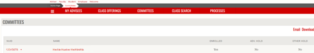 Committees tab