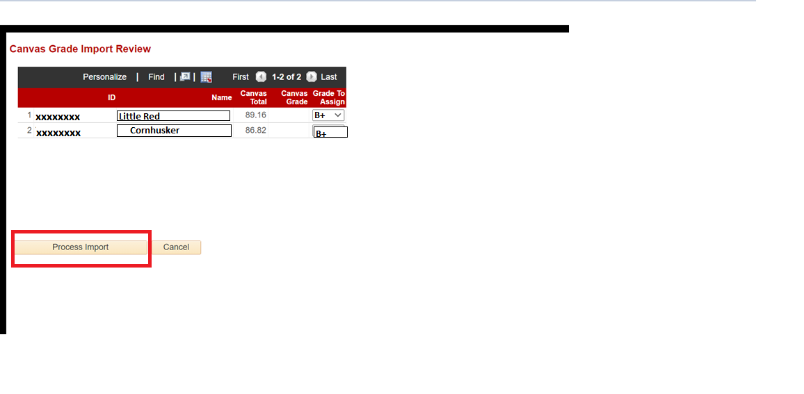 Import Canvas Grades