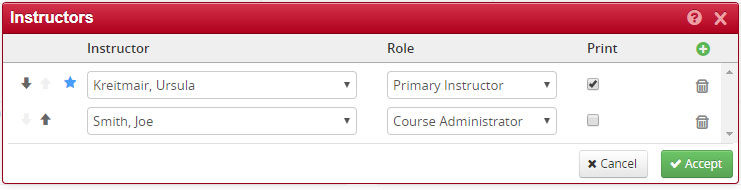 assigning instructors