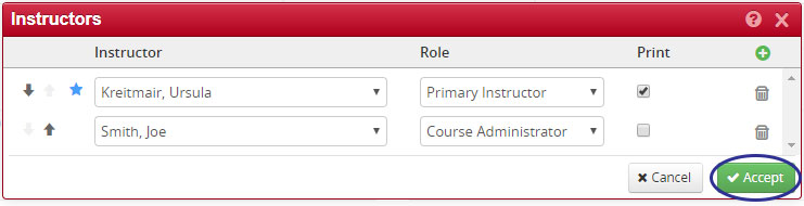 assigning instructors