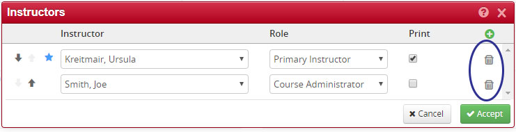 assigning instructors