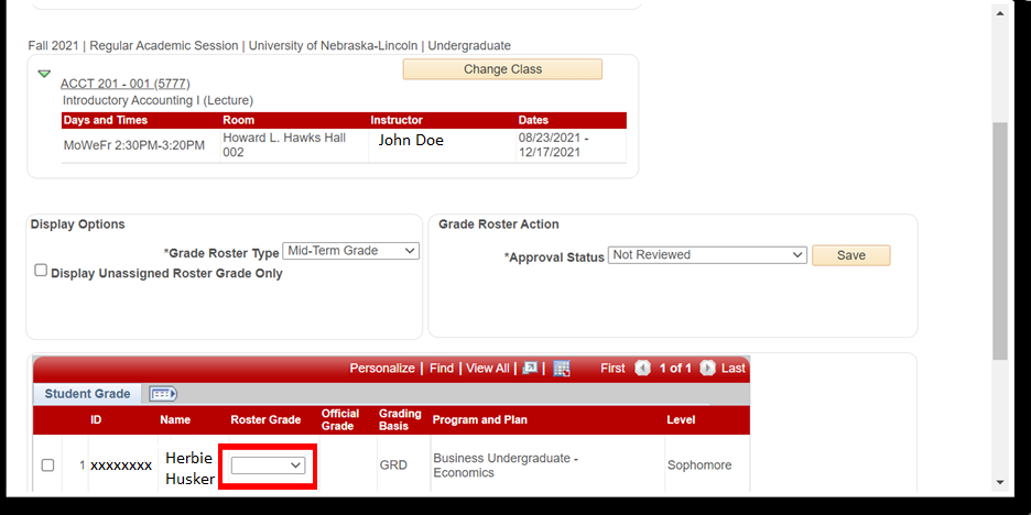 enter midterm grades