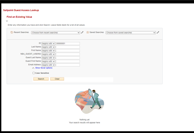 Sailpoint Guest Access Lookup