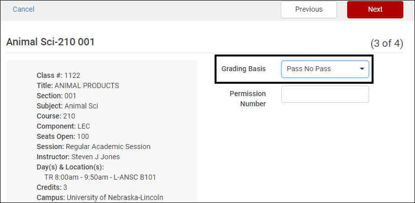 Grading Basis