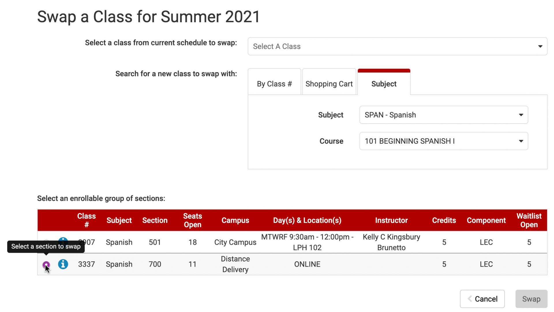 Subject and Course