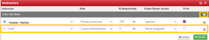 Instructor Edit