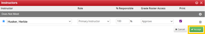 Instructor Edit