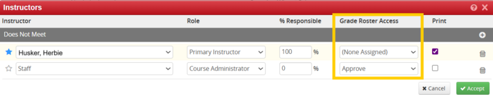 Instructor Edit