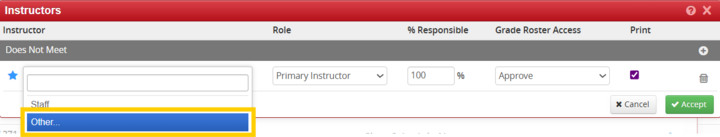 Instructor Edit