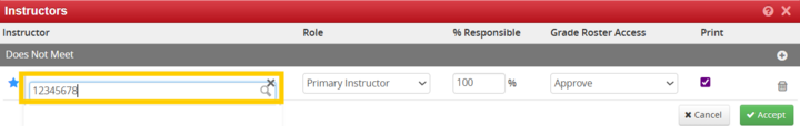 Instructor Edit