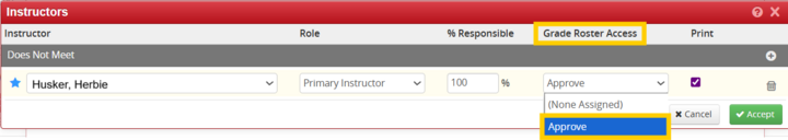 Instructor Edit